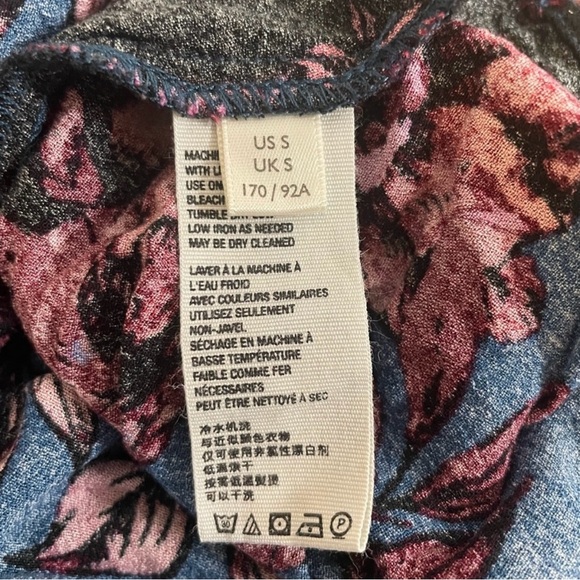 Free People NWT Wild Memories Peasant Boho Flowy Floral Blouse Top Size Small - Picture 11 of 13